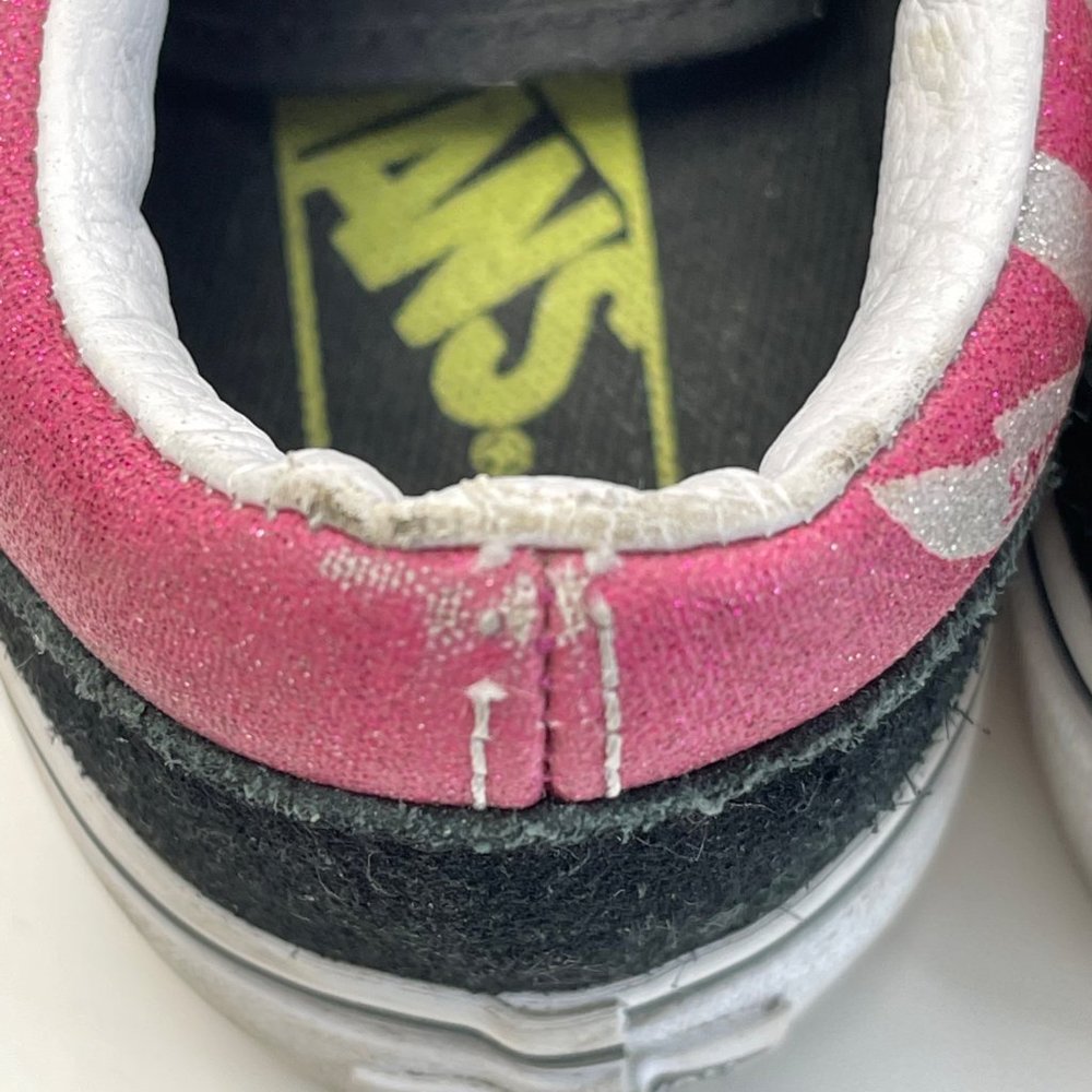 VANS Old Skool Platform Metallic Pink/Blue Black Sneakers Size 5.5 - Picture 9 of 10